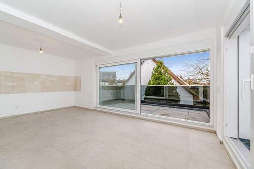 Wohnzimmer Küche - Terrassenwohnung mit 57,00 m&sup2; in Karlsfeld zum Kaufen