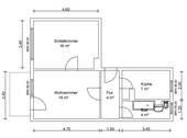 Grundriss - Etagenwohnung mit 48,00 m² in Zwickau zur Miete