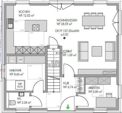 EG.jpg - Mehrfamilienhaus, Wohnhaus mit 130,00 m&sup2; in Bielefeld zum Kaufen