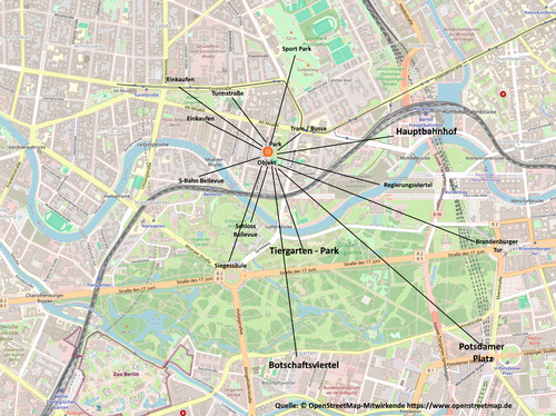 Umgebungskarte - 2 Zimmer Etagenwohnung zum Kaufen in Berlin