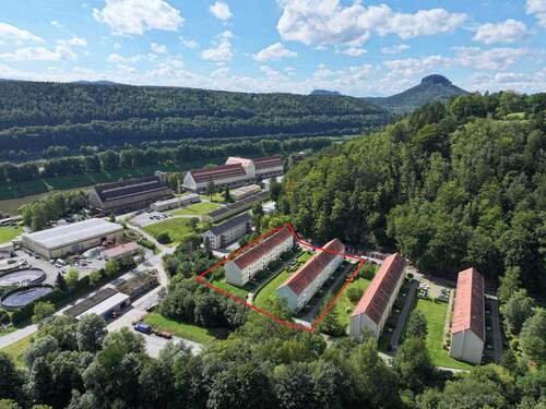 Blick Richtung Südwesten - Etagenwohnung mit 56,30 m² in Bad Schandau zum Kaufen
