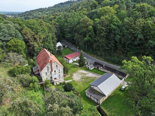 Blick über das Grundstück - Richtung Osten - 1 Zimmer Mehrfamilienhaus, Wohnhaus zum Kaufen in Demitz-Thumitz