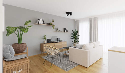 Im geräumigen Wohnzimmer kommt Ihre Familie zusamm - 4 Zimmer Etagenwohnung zum Kaufen in Bensheim