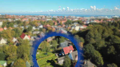 Drohnenfoto - Einfamilienhaus in Cuxhaven