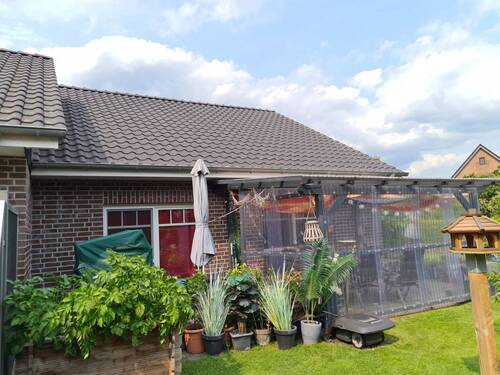Terrasse - Seniorengerechtes Reihenendhaus mit Doppel-Garage in Großenmeer