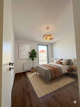 Schlafzimmer, Möbeln mit KI visualisiert - 