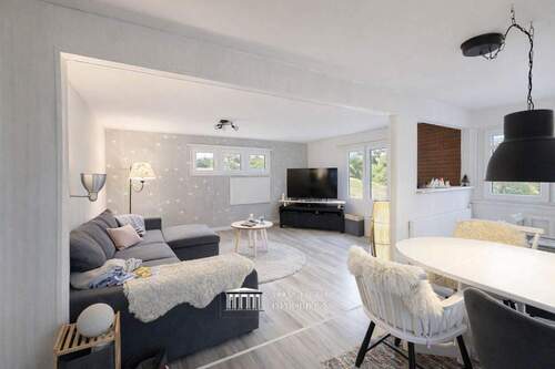 Großzügiger, offener Wohn- und Essbereich mit klarer Raumaufteilung - 