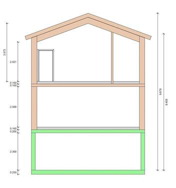 ein PlanEntwurf von 4 - hier: SCHNITT - 
