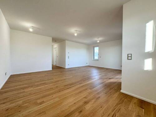 Wohnzimmer mit offener Küche - 4 Zimmer Etagenwohnung in Sindelfingen-Maichingen