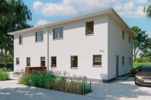 Ansicht Straße - 5 Zimmer Doppelhaushälfte zum Kaufen in Barleben