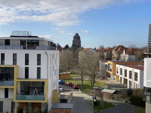 Ausblick vom Balkon ! - Deine 3-R-Maisonette Whg in Altbau, gr. Blk, Wendeltreppe