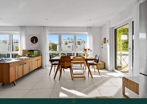 Essbereich mit Zugang zum Balkon - Etagenwohnung mit 120,00 m&sup2; in Kempten (Allgäu) zum Kaufen