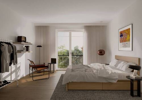 Visualisierung Schlafzimmer - 3 Zimmer Etagenwohnung in Berlin