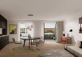 Visualisierung Wohnzimmer - Etagenwohnung mit 90,20 m&sup2; in Berlin zum Kaufen