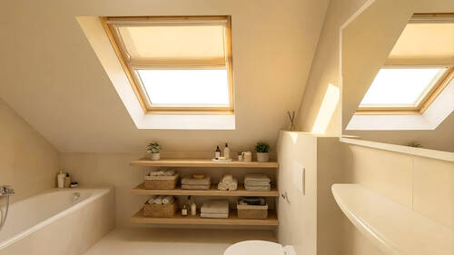 Badezimmer Obergeschoss KI-Visualisierung - 