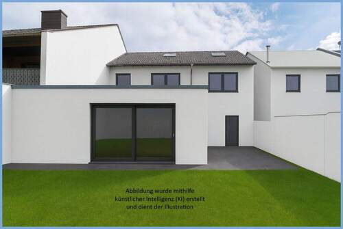 Rückansicht (Illustration) - Großzügiges, saniertes Reihenhaus mit 10 m Breite in Toplage von Bergheim-Glessen