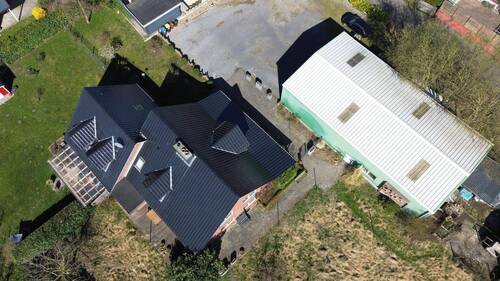 Vogelperspektive - Gewerbehalle mit exklusivem Wohnhaus - Vielseitiges Nutzungskonzept zwischen Jork und Buxtehude