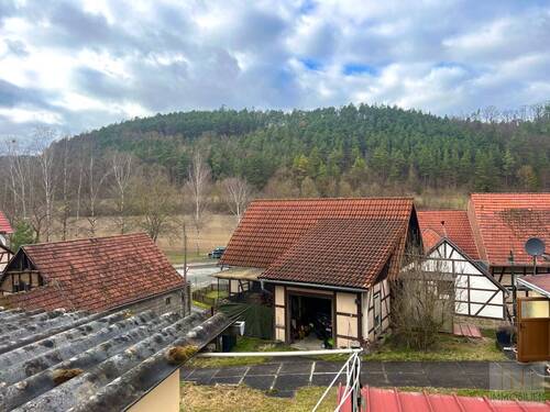 Blick auf den Eingangsbereich der Scheune - 