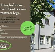 Gewerbe mit Pension, Gastronomie und 2 Wohnungen in zentraler Lage - vielseitig nutzbar, prov.frei - Waldkraiburg