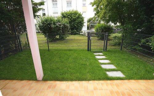 Ausblick Terrasse - 3 Zimmer Etagenwohnung zum Kaufen in Teltow
