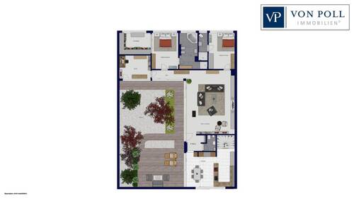 Erdgeschoss mit Atrium - 6 Zimmer Einfamilienhaus in Dresden