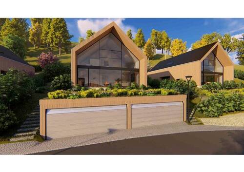 Ansicht Front /Garagen opti. - Grundstück in Eineborn zum Kaufen