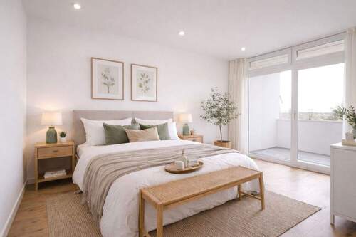 Schlafbeispiel - 2 Zimmer Etagenwohnung in München