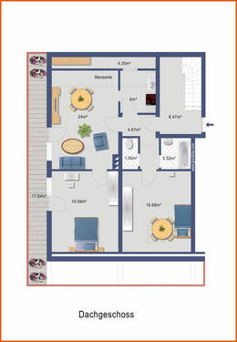 Grundriss - Charmante 3-Zimmer-Wohnung in Lindberg bei Zwiesel