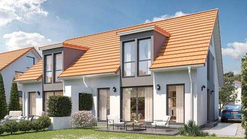 Garten mit Terrassenfläche - 5 Zimmer Doppelhaushälfte zum Kaufen in München