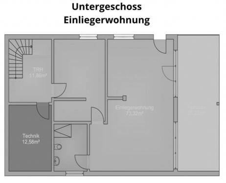 Untergeschoss, Einliegerwohnun - 
