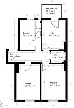 Bild 1 - 3 Zimmer Etagenwohnung zur Miete in München