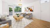 Wohnzimmer - Staging - ROGERS: Helle Wohnung mit perfektem Grundriss und Westbalkon in ruhiger Lage