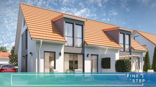 FINESTEP Immobilien GmbH - Kompaktes KfW 40+ Effizienzhaus - Ihr neues Zuhause mit Blick über freie Felder
