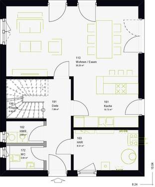 EG - 4 Zimmer Einfamilienhaus in Strehla