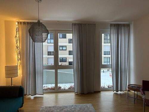 Wohnzimmer - Sonnige-neuwertige 2 Zimmer Neubau Wohnung in ruhiger Lage in Aulendorf