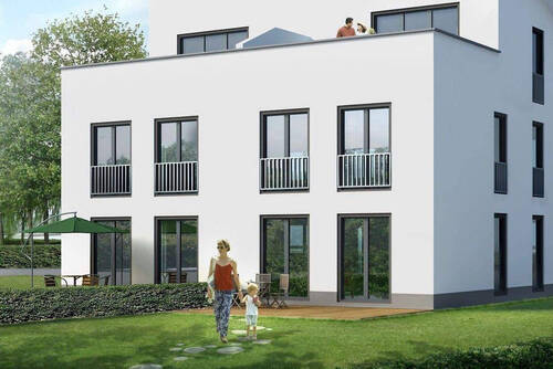 Neubau DHH - Neubau-DHH in Wiesbaden – mit Dachterrasse und Garten