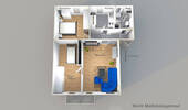 3D Grundriss - 3 Zimmer Wohnung Weißenhorn - 