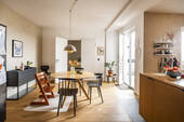 offenes Esszimmer mit Balkonzugang - 4 Zimmer Etagenwohnung zum Kaufen in Hamburg