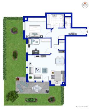 Grudriss - 3 Zimmer Etagenwohnung in Waiblingen
