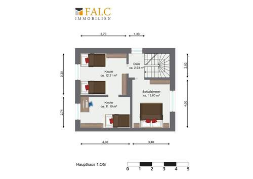 Obergeschoss Haupthaus - 