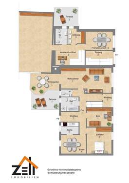 Haupthaus und jüngerer Anbau Erdgeschoss - 