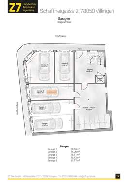 Übersicht Garagen - Etagenwohnung in Villingen-Schwenningen zum Kaufen