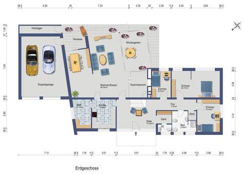 (Darstellung und Maßangaben sind ohne Gewähr) - 