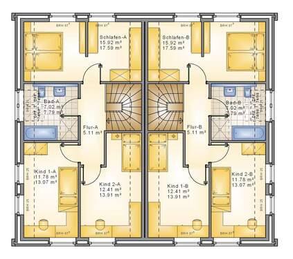 Dachgeschoss - Doppelhaushälfte mit 121,00 m² in Apen / Augustfehn zum Kaufen