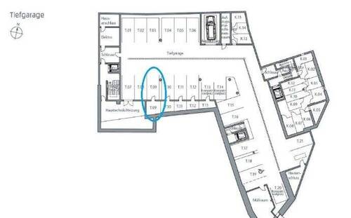 Tiefgaragenstellplatz und Kellerabteil - 