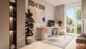 Wohn- u. Einrichtungsbeispiel - 2 Zimmer Etagenwohnung in Kirchheim b. München