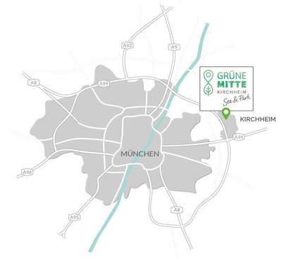 Münchenkarte - Etagenwohnung mit 49,90 m² in Kirchheim b. München zum Kaufen