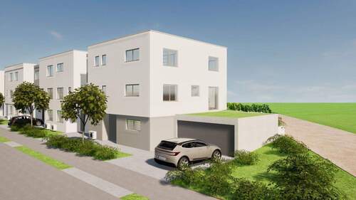 Wohnen am Feldrand - Eckhaus in unverbaubarer Feldrandlage mit Doppelgarage - MUSTERHAUS SAMSTAGS GEÖFFNET