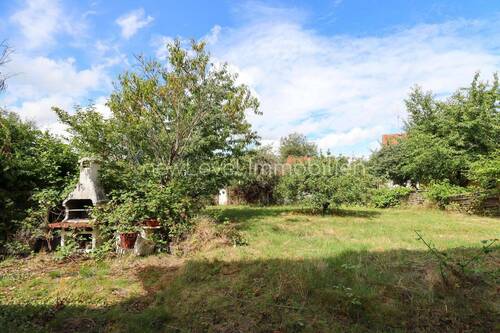 Blick in den Frucht-Garten - Wohnhaus mit großem Garten und Garagen - Sanierungschance Neubau Verdichtung