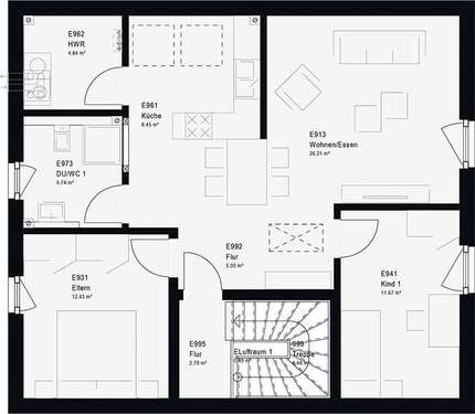Wohnung im Dachgeschoss - 